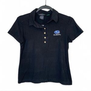 Subaru Fitted Black Polo Shirt